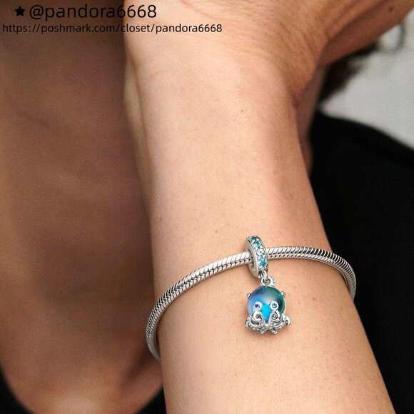 Pandora Murano Glass Cute Octopus Dangle Charm - Picture 5 of 6